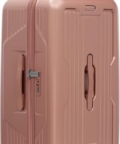 Traveler's Choice Ultimax II Polycarbonate Hardside Luggage with Spinner Wheels, Rose Pink, 28-Inch Medium Trunk