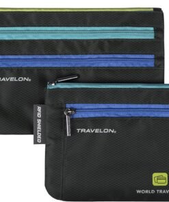 Travelon World Travel Essentials Set of 2 Currency and Passport Organizers