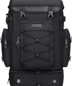 WITZMAN Travel Backpack for Men Women Carry on Bags for Airline Approved Convertible Duffle Luggage Backpack Shoe Compartment (B691 Classic Black)