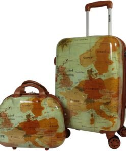 World Traveler Europe 2-Piece Carry-On Expandable Spinner Luggage Set with TSA Lock