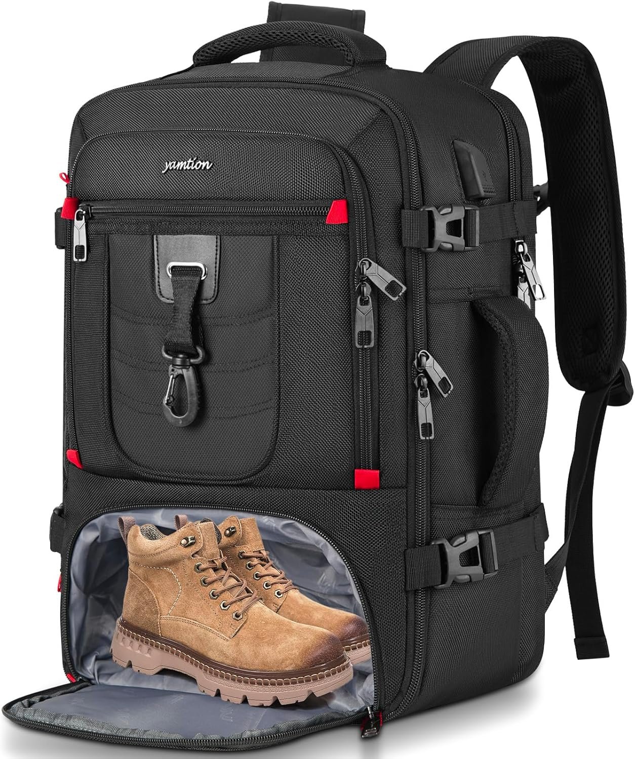 YAMTION Carry On Backpack for Men with Shoe Compartment,Travel Backpack with Laptop Compartment Airline Approved for Women,Weekender Bag for Workout College Sport Mochila de Viaje