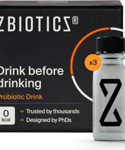 ZBiotics — Feel Better After Drinking, Wake Up Refreshed, Science-Backed, Patented Probiotic for Easier Mornings, Travel-Friendly, 3-Pack of 0.47 Fl Oz Bottles