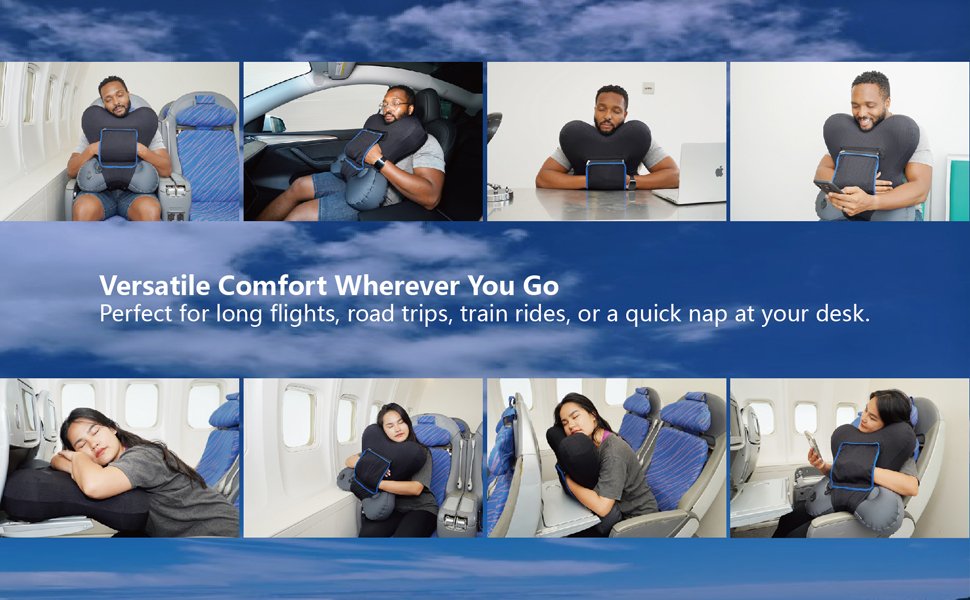 Versatile Design for Any Position， Perfect for sleeping upright, sideways, or leaning forward