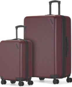 bugatti Ravenna 2-Piece Hardside Luggage Set, ABS/Polycarbonate, 8-Wheel Spinner, Telescopic Handle