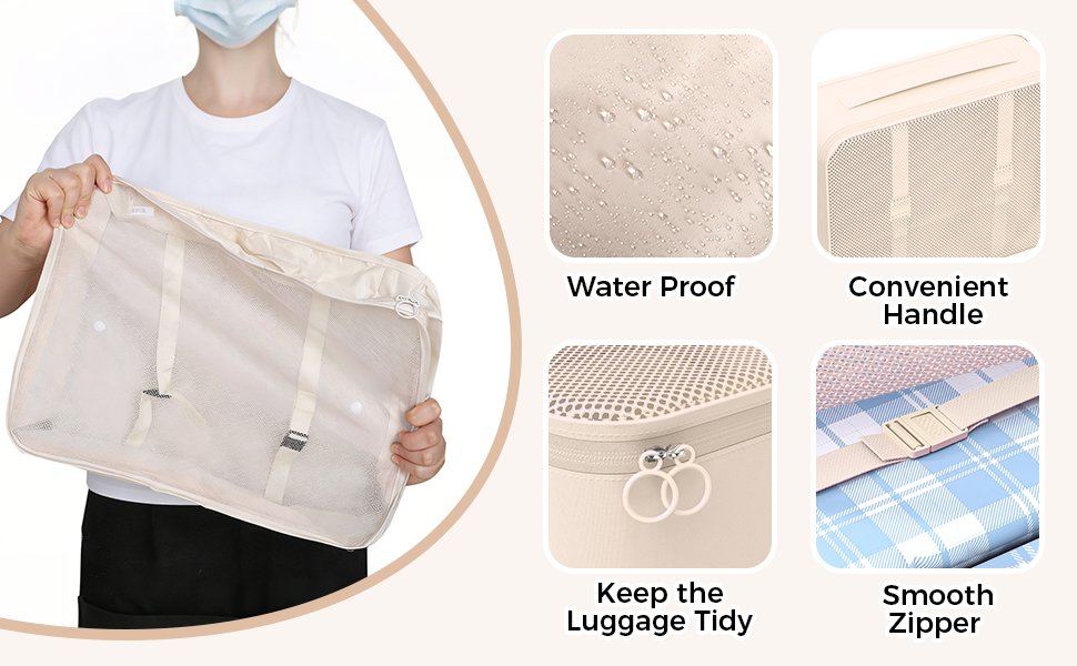 8 Set Packing Cubes Luggage
