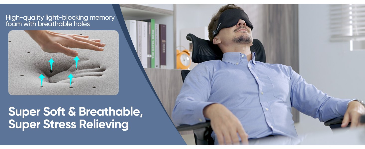Wear eye mask when taking a break in the office