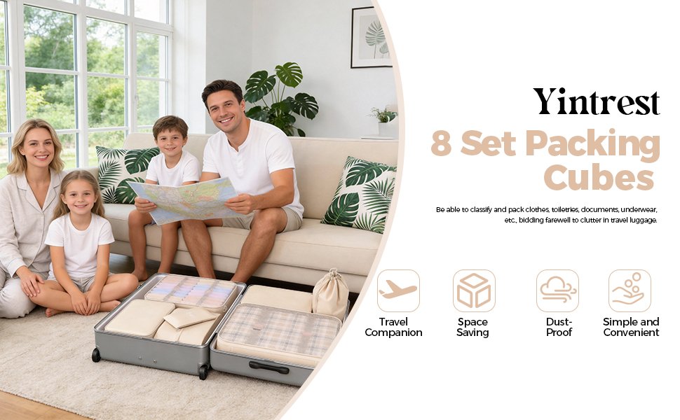 8 Set Packing Cubes Luggage