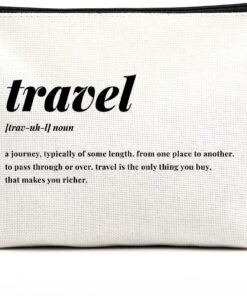fkovcdy Travel Accessories Travel Makeup Bag for Travel Lovers Women Her Girlfriend Friends Sister Unique Birthday Christmas Gifts for Women - Travel Definition Bag
